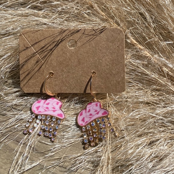 Cowgirl Rhinestone Dangle Earrings - Picture 3 of 5